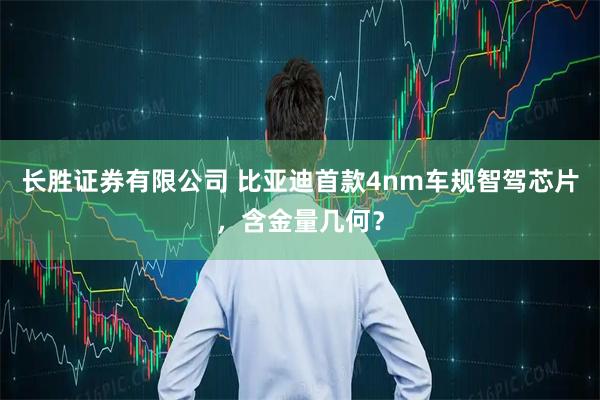 长胜证券有限公司 比亚迪首款4nm车规智驾芯片，含金量几何？